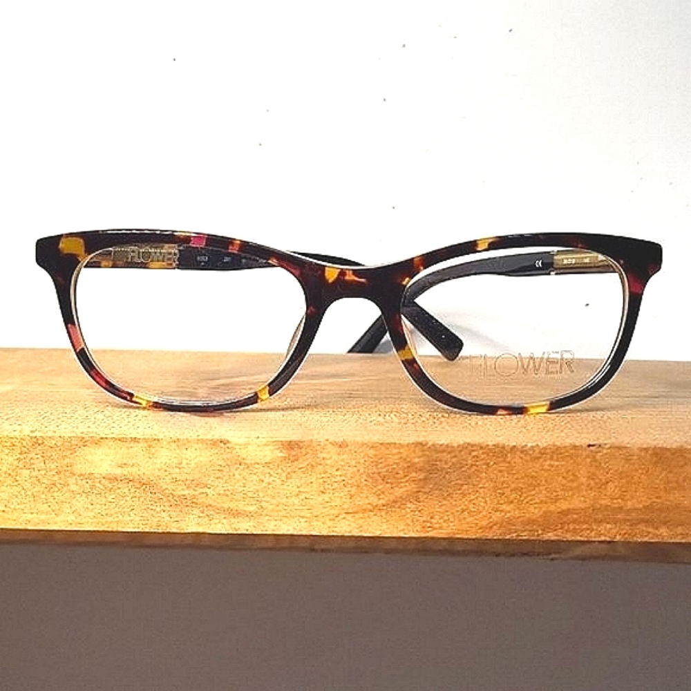 NEW Rx'able Eyeglass Frame, FLOWER, glasses brown barrymoore, women 50-19-140